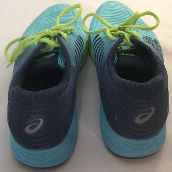 ASICS GEL FuzeX Turquoise/Navy/Neon YellowT689N Womens RUNNING SHOES SIZE 11.5 - Picture 7 of 10